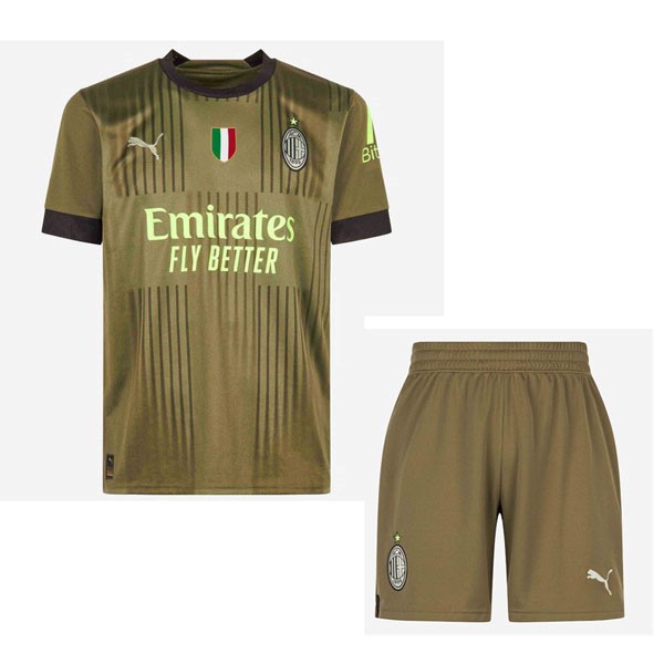 Camiseta AC Milan Replica Tercera Ropa Niño 2022/23